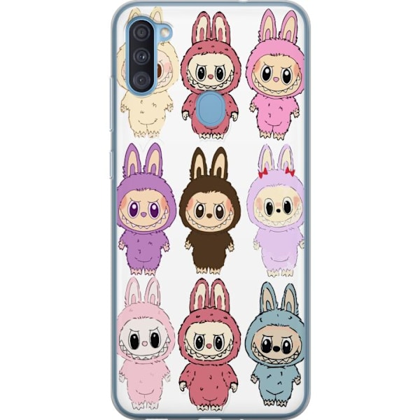 Samsung Galaxy A11 Läpinäkyvä kuori Labubu Pink Monster - P
