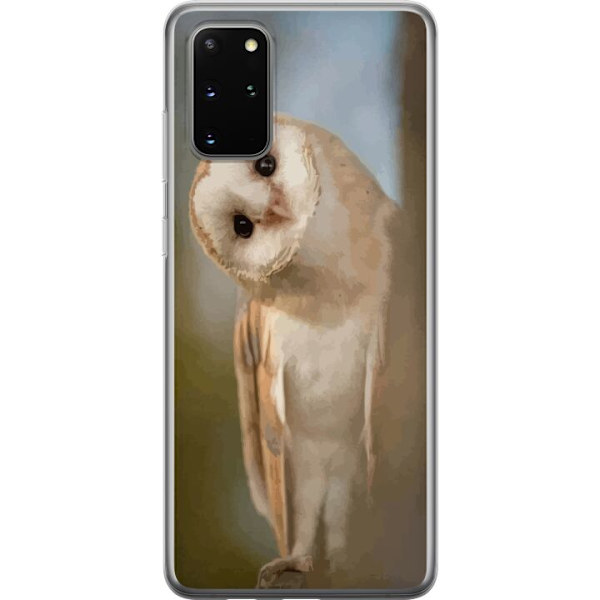 Samsung Galaxy S20+ Genomskinligt Skal Uggla Nyfiken Blick Fågelmotiv Skog Natur Grafiskt Design Populärt Motiv Djur Tema Dekoration
