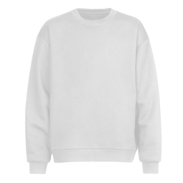 Sweatshirt til Voksne | Klassisk Collegebluse Luksuriøst Møn hvid XXL