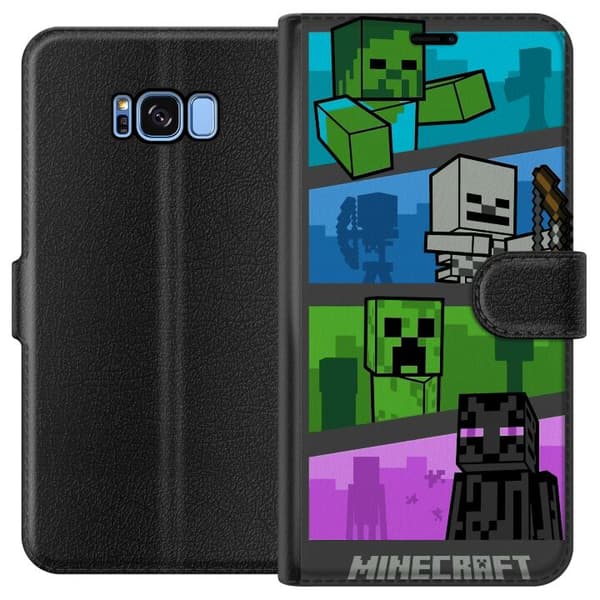 Kompatibel Tegnebogsetui til Samsung Galaxy S8 Minecraft