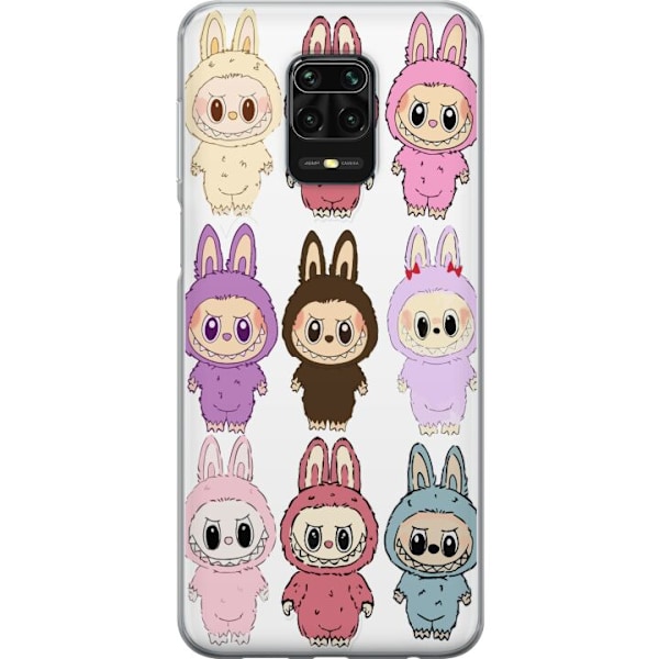 Xiaomi Redmi Note 9S Genomskinligt Skal Labubu Pink Monster – Popkonst med Kawaii-touch