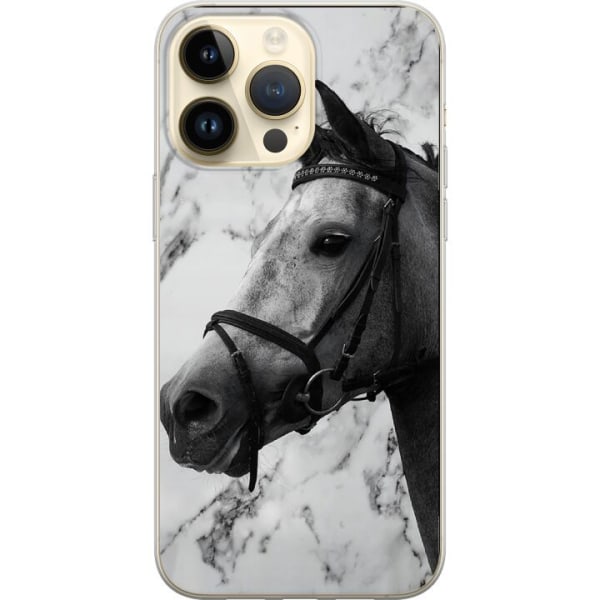 Apple iPhone 15 Pro Max Genomskinligt Skal Marmor med häst
