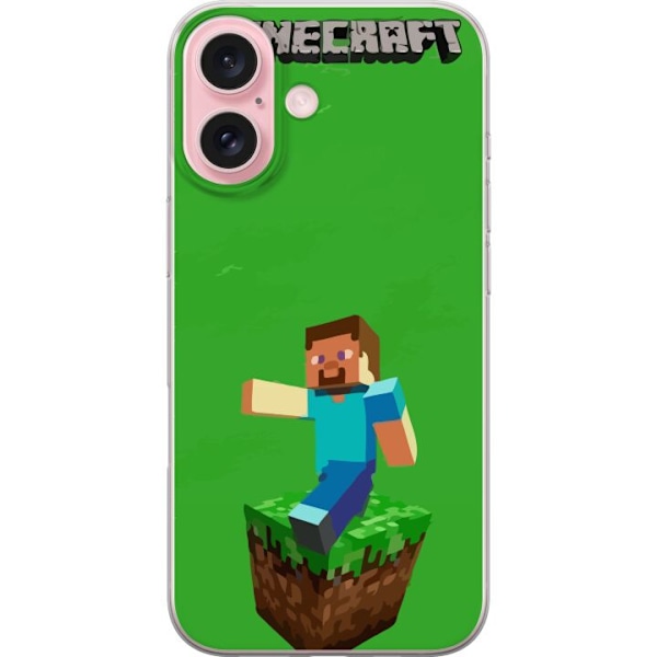 Apple iPhone 16 Läpinäkyvä kuori Minecraft