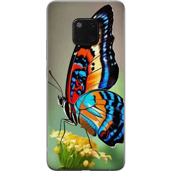 Huawei Mate 20 Pro Läpinäkyvä kuori Perhonen Luonto Kesä Motiivi Siivet Värikäs Suunnittelu Suosittu Koriste Graafinen Eksoottinen Teema