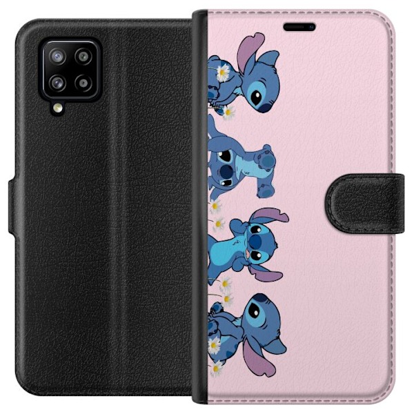 Samsung Galaxy A42 5G Plånboksfodral Stitch Skratt & Bus – Perfekt för Mobilskal eller Poster
