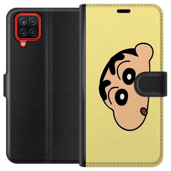Samsung Galaxy A12 Tegnebogsetui Peeking Shinchan