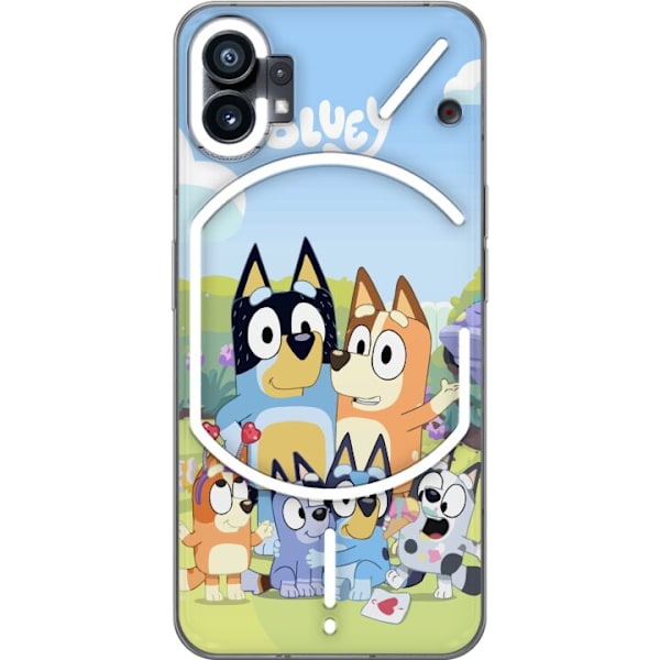 Nothing Phone (1) Gennemsigtig cover Bluey mobilcover med hele familien i farverigt design