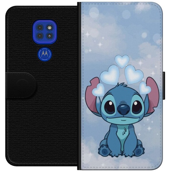 Motorola Moto G9 Play Lompakkokotelo Stitch Hyppäävä Ilo -