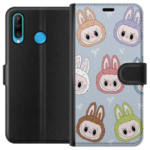 Huawei P30 lite Lommeboketui Pastel Labubu