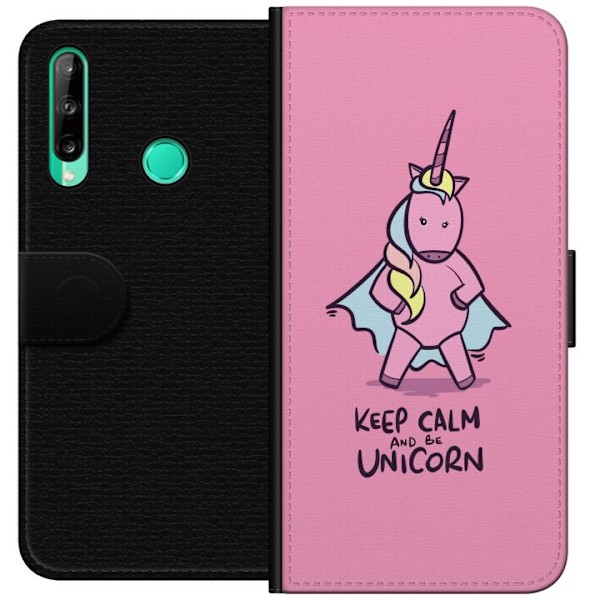 Huawei P40 lite E Plånboksfodral Keep Calm Enhörning