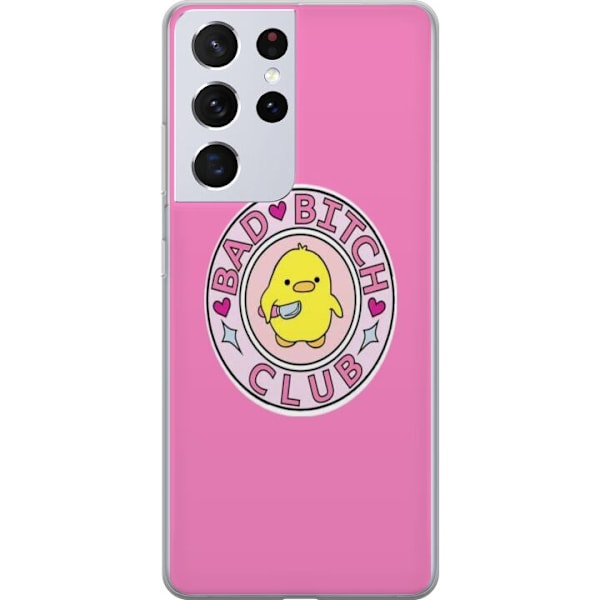 Samsung Galaxy S21 Ultra 5G Genomskinligt Skal BAD BITCH CLUB