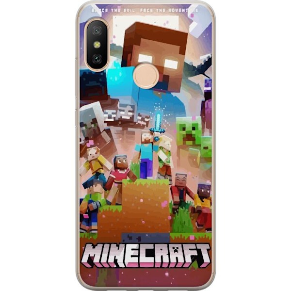 Xiaomi Redmi 6 Pro Gennemsigtig cover Minecraft