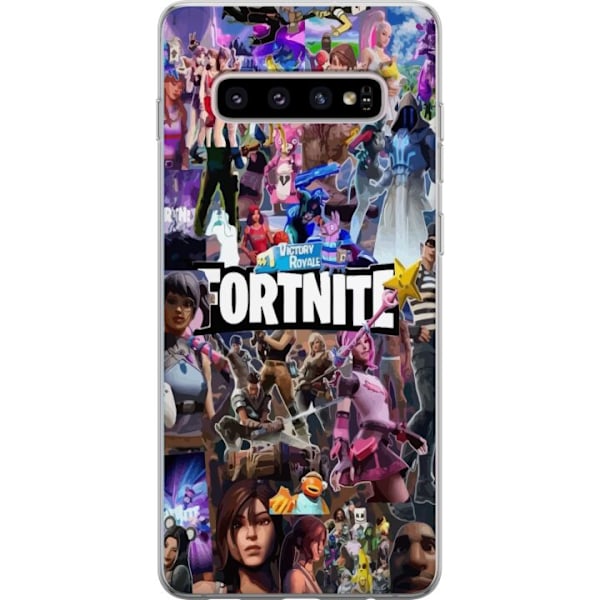 Samsung Galaxy S10+ Läpinäkyvä kuori Fortnite