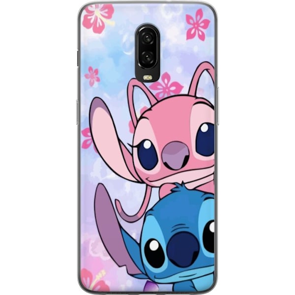 OnePlus 6T Genomskinligt Skal Stitch & Angel