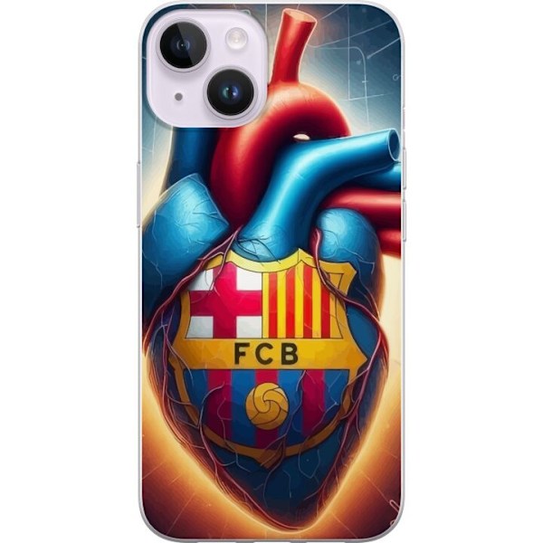 Apple iPhone 15 Gjennomsiktig deksel FCB Hjerte