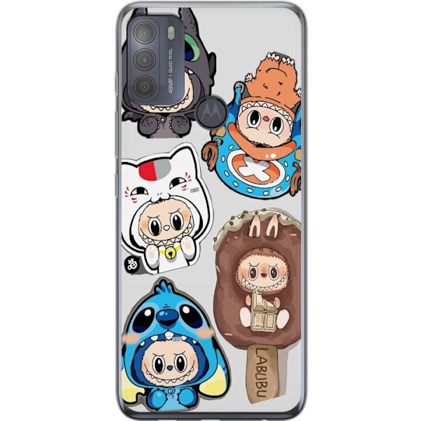 Motorola Moto G50 Genomskinligt Skal Labubu figursamling – P
