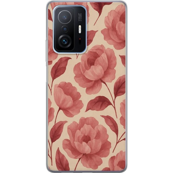 Xiaomi 11T Pro Läpinäkyvä kuori Ruusun Kukinta