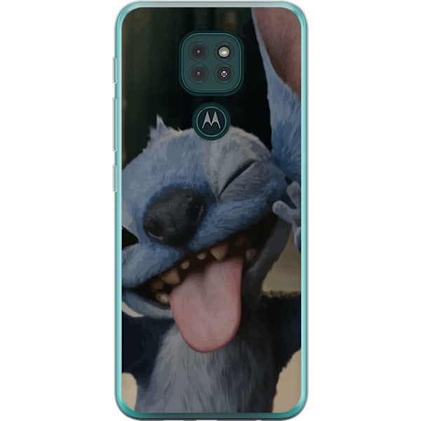 Motorola Moto G9 Play Läpinäkyvä kuori Stitch Söpö Alien - Sininen Suosikki Ulkoavaruudesta
