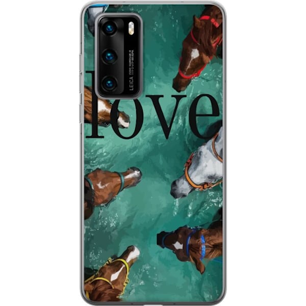 Huawei P40 Gennemsigtig cover Heste Elsker