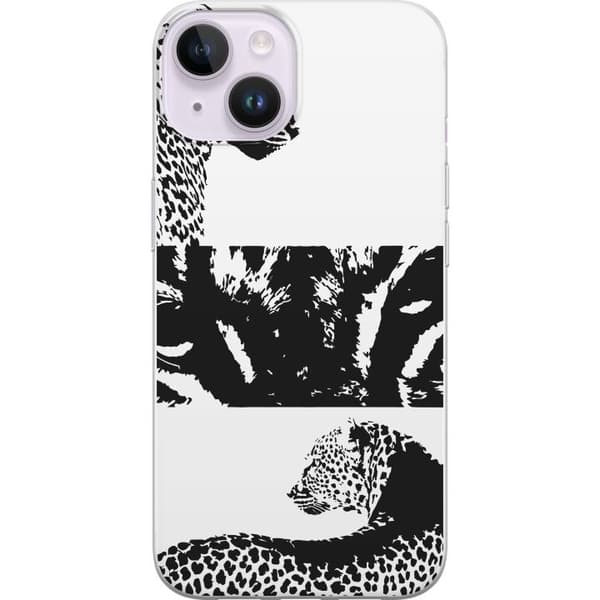Kompatibelt Mobildeksel til Apple iPhone 14 Leopard Faces