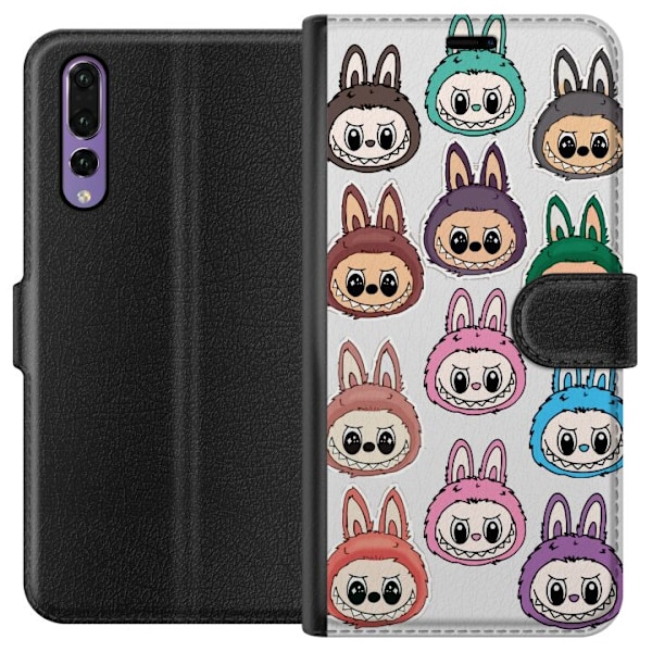 Huawei P20 Pro Tegnebogsetui Labubu Macaron Monster - Nuttet S