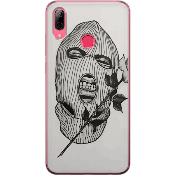 Huawei Y7 (2019) Genomskinligt Skal Ski Mask Ros Streetwear Design Grafiskt Motiv Spänning Urban Stil Street Art Maskerad Symbol