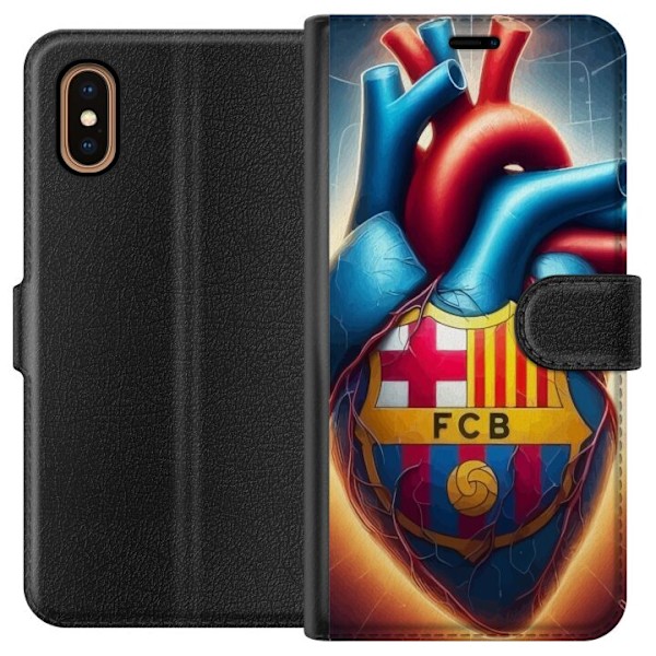 Apple iPhone XS Max Plånboksfodral FCB Hjärta