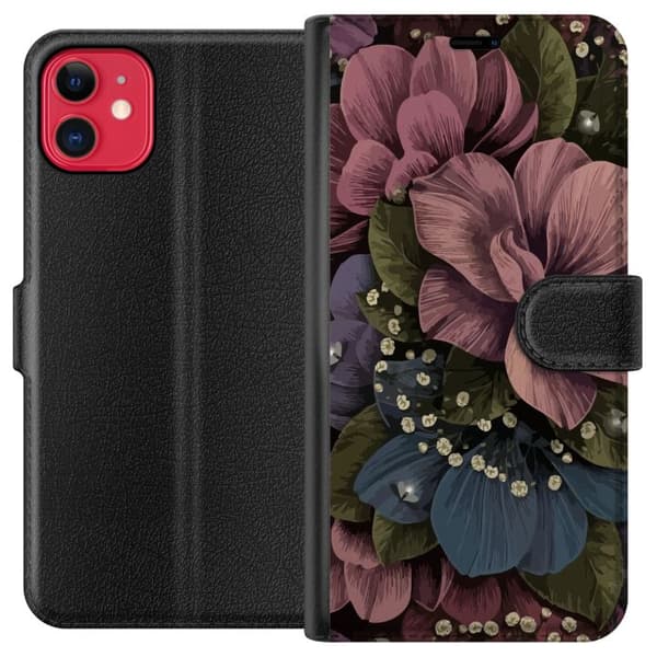 Kompatibel Tegnebogsetui til Apple iPhone 11 Blomster
