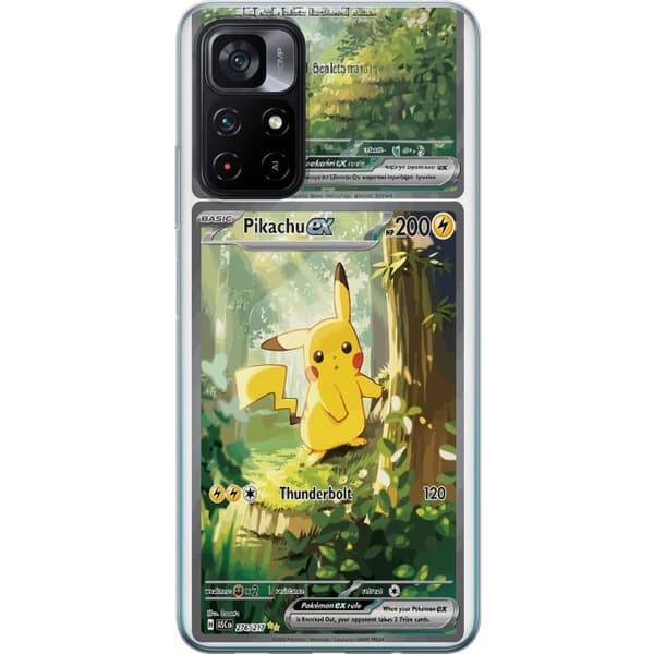 Kompatibelt Mobildeksel til Xiaomi Poco M4 Pro 5G Pikachu grønn