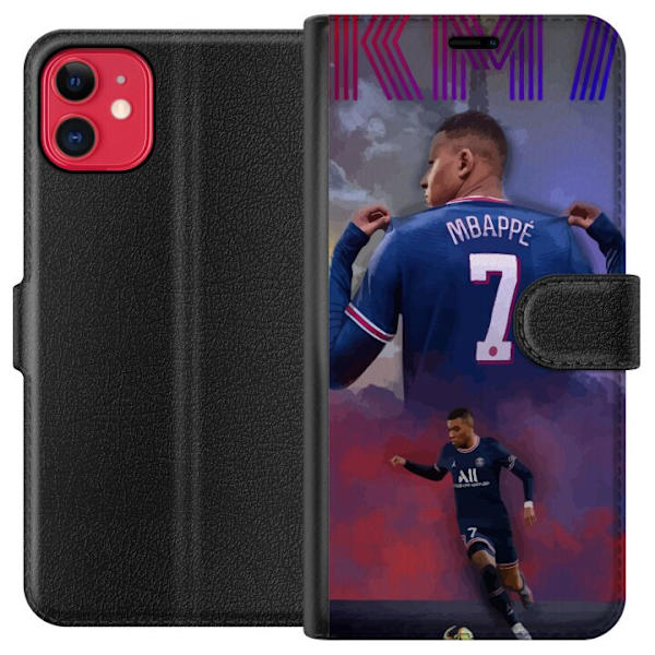 Apple iPhone 11 Plånboksfodral MAP Fotboll Design Grafiskt Mönster Modern Sportmotiv Trend Fotboll Populär Grafisk Stil Motiv