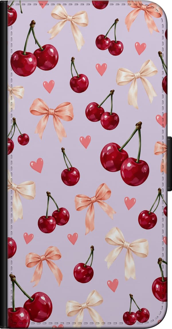 Kompatibel Tegnebogsetui til Samsung Galaxy Note10+ Kirsebærrosetter lilla