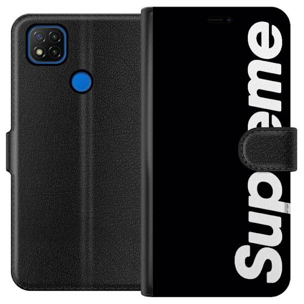 Xiaomi Redmi 9C Plånboksfodral Supreme Svart Vit Streetwear Design Klassisk Modeikon Trend Urban Stil Grafiskt Motiv Populär