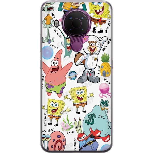 Nokia 5.4 Genomskinligt Skal SpongeBob SquarePants