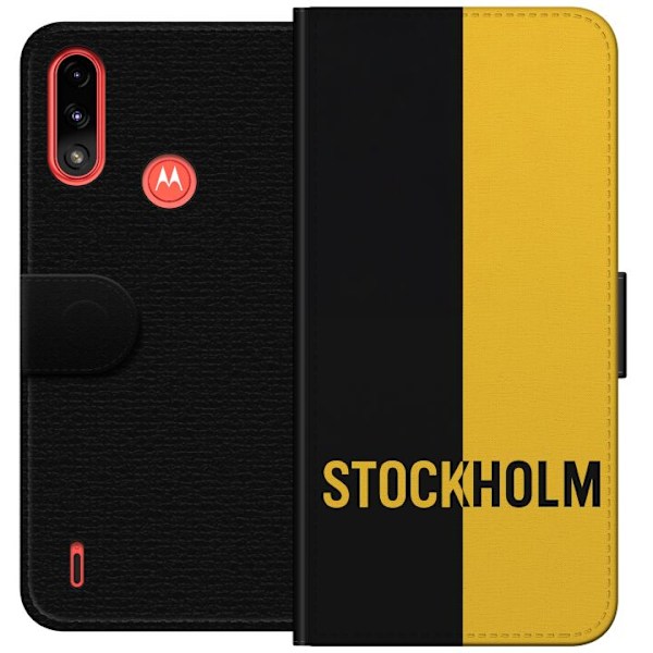 Motorola Moto E7 Power Tegnebogsetui Stockholm – fodbold