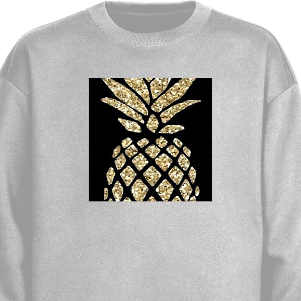 Sweatshirt for Voksen | Klassisk Collegegenser Ananas grå L