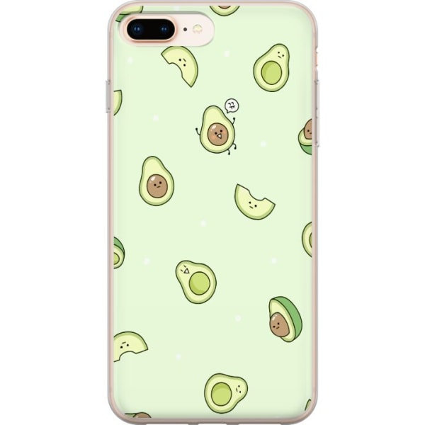 Apple iPhone 8 Plus Gennemsigtig cover Avocado Mønster