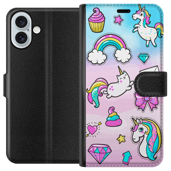 Apple iPhone 16 Plus Tegnebogsetui Unicorn