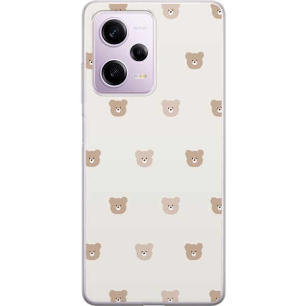 Xiaomi Redmi Note 12 Pro Läpinäkyvä kuori Teddy-tausta - s