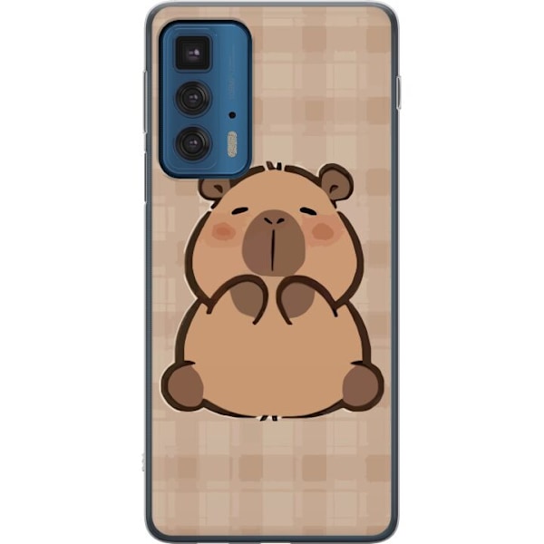 Motorola Edge 20 Pro Genomskinligt Skal Mobilskal kawaii capybara flera figurer japansk stil