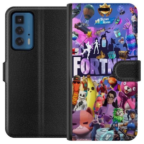 Motorola Edge 20 Pro Plånboksfodral Fortnite Skins Emotes Bat
