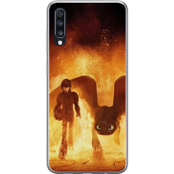 Samsung Galaxy A70 Gennemsigtig cover Drage Træner
