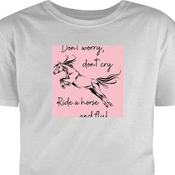 Barn-T-shirt | Bekväm T-shirt för Barn Dont Worry grå 3-4 År