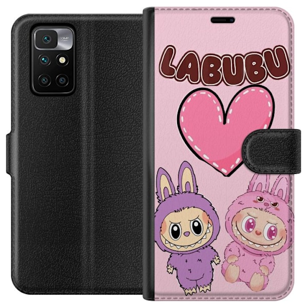 Xiaomi Redmi 10 Plånboksfodral Labubu Pink Monster