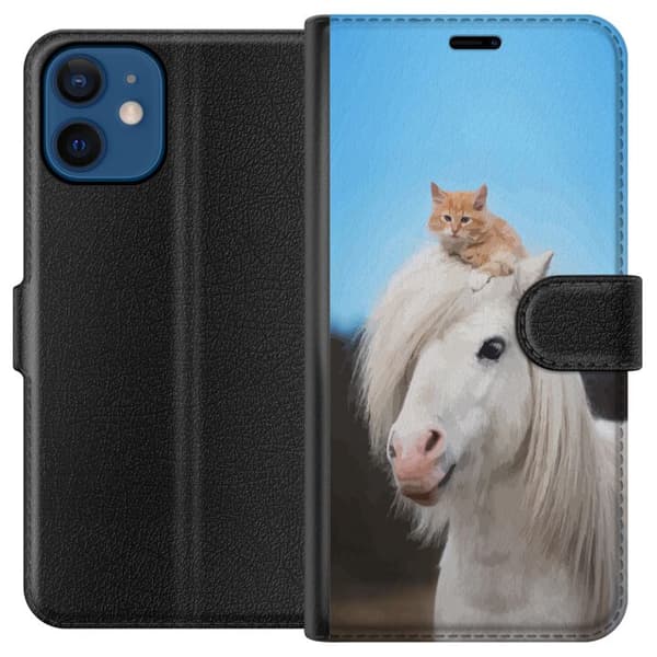 Kompatibel Tegnebogsetui til Apple iPhone 12 Ulve