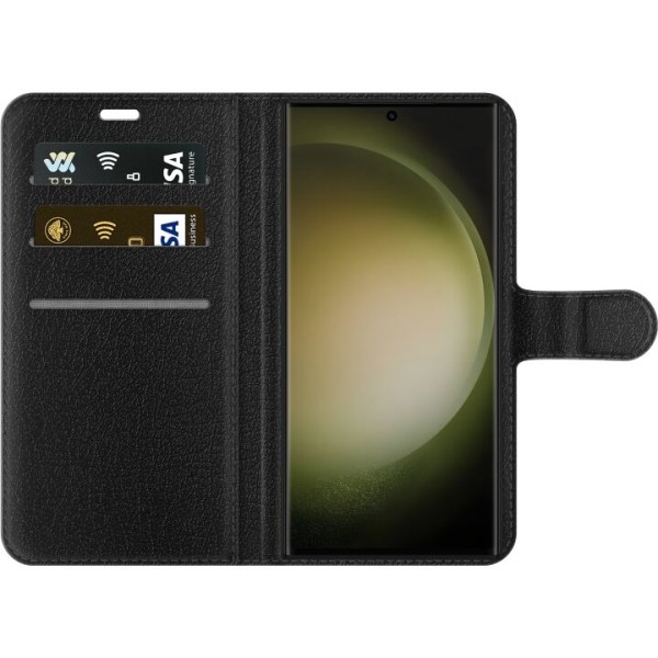 Samsung Galaxy S23 Ultra Plånboksfodral Hjärta Grön
