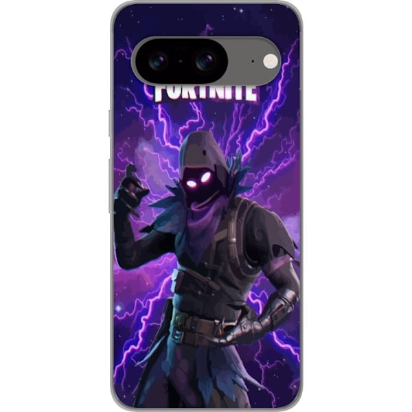Google Pixel 8 Genomskinligt Skal Fortnite Raven – Mörk Stridsikon från Battle Royale