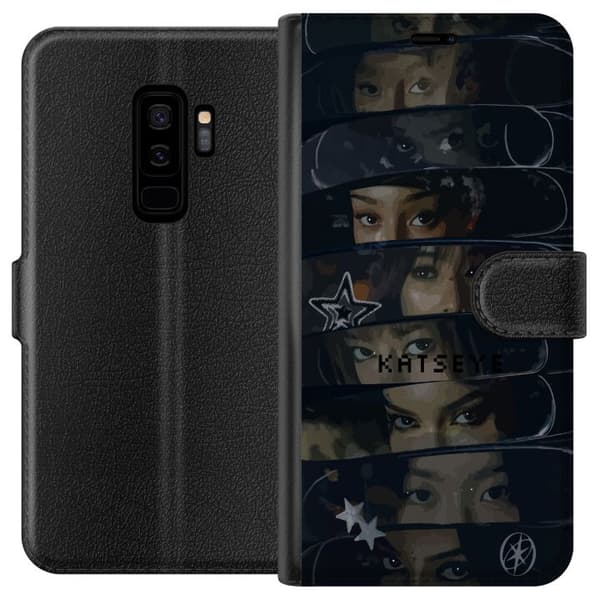 Kompatibel Tegnebogsetui til Samsung Galaxy S9+ KATSEYE sort