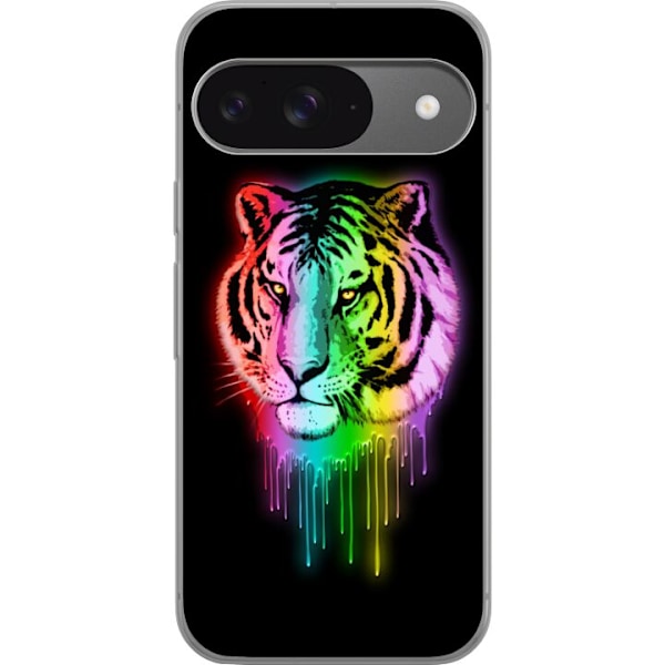 Google Pixel 9 Gjennomsiktig deksel Neon Tiger