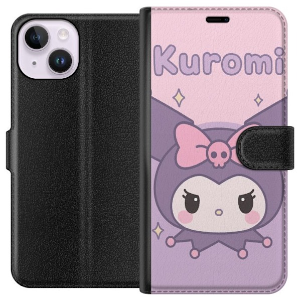 Apple iPhone 15 Tegnebogsetui Kuromi Kawaii