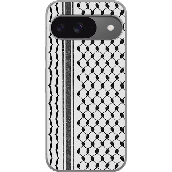 Google Pixel 9 Pro Läpinäkyvä kuori Palestiinalainen kuvio - perinteiseen tyyliin inspiroima keffiyeh-kangas